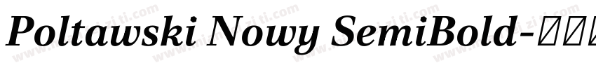 Poltawski Nowy SemiBold字体转换